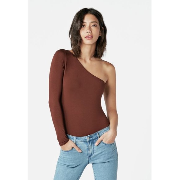 ReoRia Tops - Women's One Shoulder Long Sleeve Body suit size XL NWT